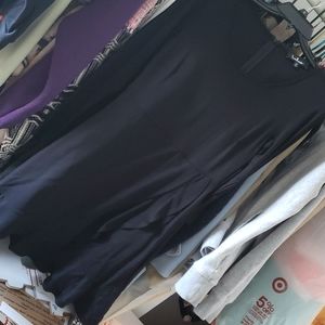 Lulu black tulip faux wrap dress